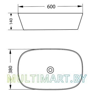 Умывальник Lauter 21393-60-A (клапан 21190B) картинка 9